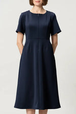 Space Material: A-line Front Zip Dress