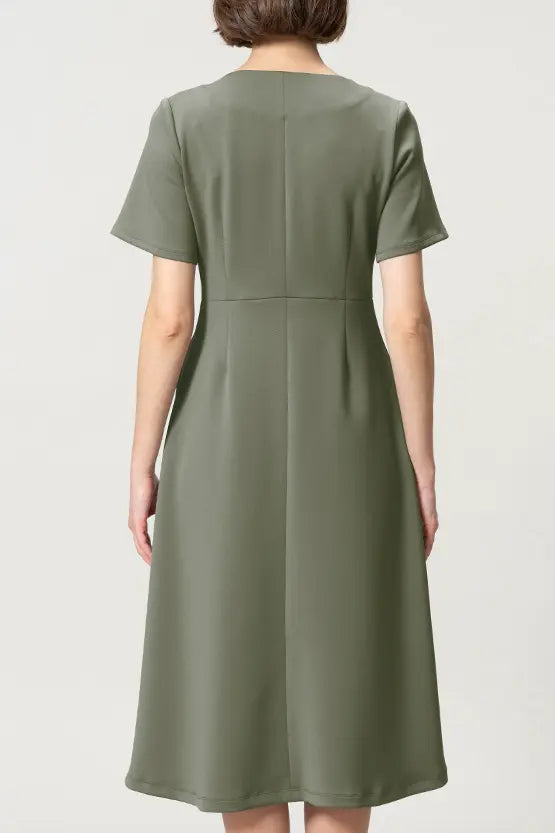Space Material: A-line Front Zip Dress