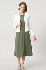 Space Material: A-line Front Zip Dress