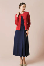 Stretch Jersey: Navy Long Marilyn Dress