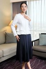 Stretch Jersey: Navy Long Marilyn Dress