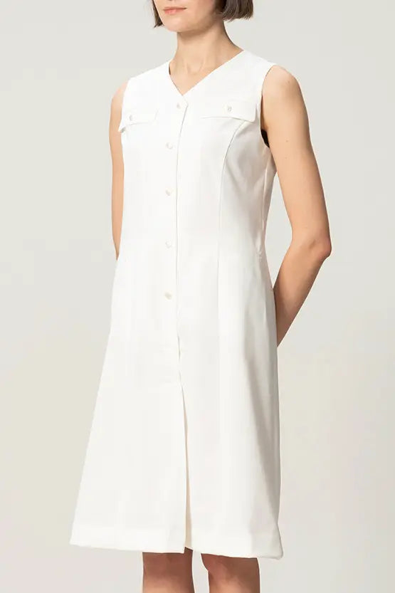 Tech Jersey: Front Button Dress