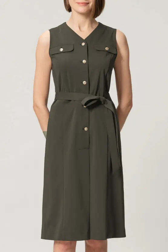 Tech Jersey: Front Button Dress