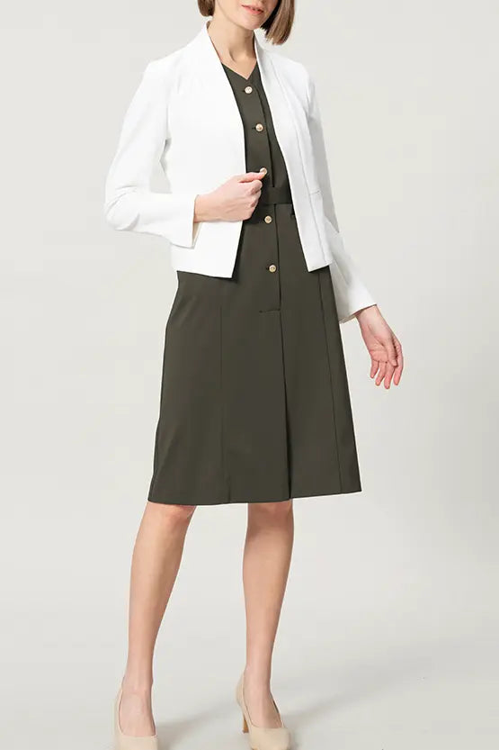 Tech Jersey: Front Button Dress