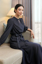 Stretch Chiffon: Elegant Long Mermaid Dress