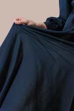 Stretch Chiffon:Navy Long Mermaid Dress