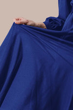 Stretch Chiffon:Navy Long Mermaid Dress