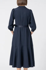 Back Satin Georgette: Long Mermaid Dress