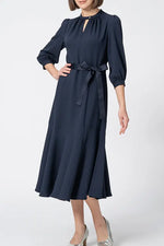 Back Satin Georgette: Long Mermaid Dress