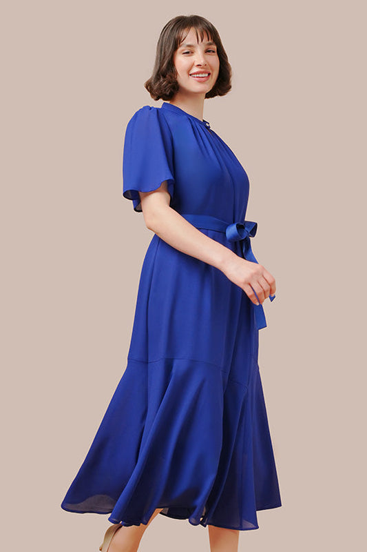 Stretch Chiffon Long Mermaid Dress