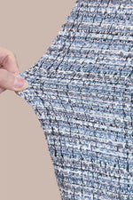 Boucle Tweed: Zip-up Dress