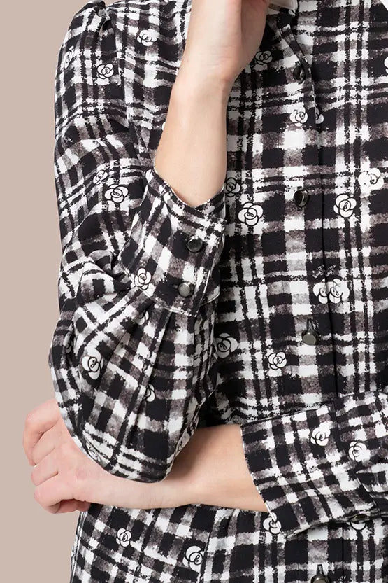 Pluella Georgette: kay me Glen Check Princess Dress