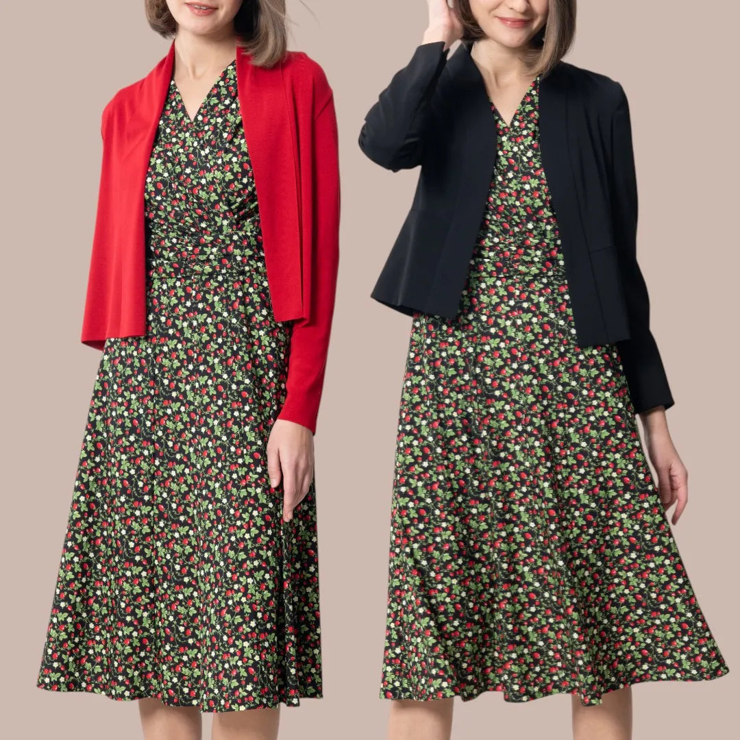 Playful and elegant in black and red