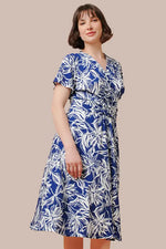 Stretch Jersey: Stretch Jersey Gekka Bijin Indigo Marilyn Dress