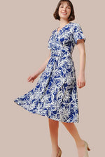 Stretch Jersey: Stretch Jersey Gekka Bijin Indigo Marilyn Dress