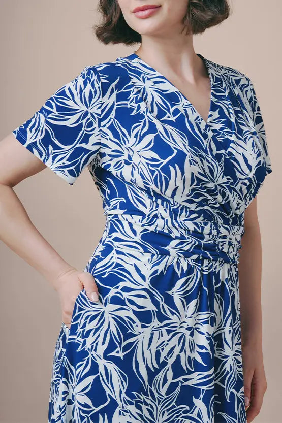 Stretch Jersey: Stretch Jersey Gekka Bijin Indigo Marilyn Dress