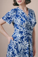 Stretch Jersey: Stretch Jersey Gekka Bijin Indigo Marilyn Dress