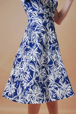 Stretch Jersey: Stretch Jersey Gekka Bijin Indigo Marilyn Dress