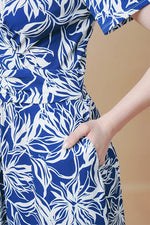 Stretch Jersey: Stretch Jersey Gekka Bijin Indigo Marilyn Dress