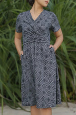 Oshima Tsumugi Design Stretch Jersey: Marilyn Dress
