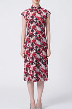 Stretch Chiffon: Mandarin Dress