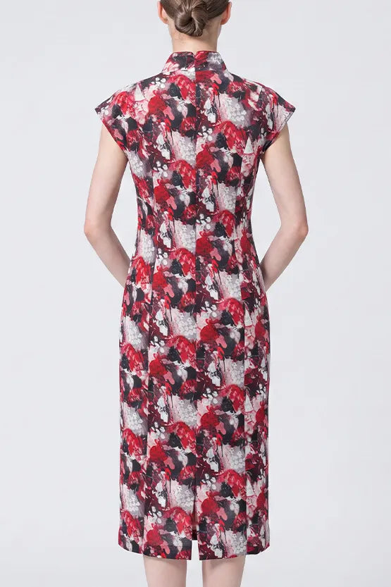 Stretch Chiffon: Mandarin Dress
