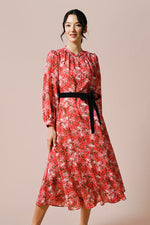 Reproduction / Stretch Chiffon: Coral Margaret Long Mermaid Dress