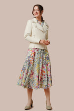 Stretch Chiffon: Stretch Chiffon - Kew Garden Long Mermaid Dress