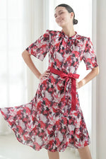 Stretch Chiffon: Passion Mandarin Mermaid Dress