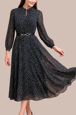 Stretch Chiffon: Crystal Drop Long Mermaid Dress