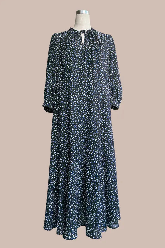 Stretch Chiffon: Crystal Drop Long Mermaid Dress