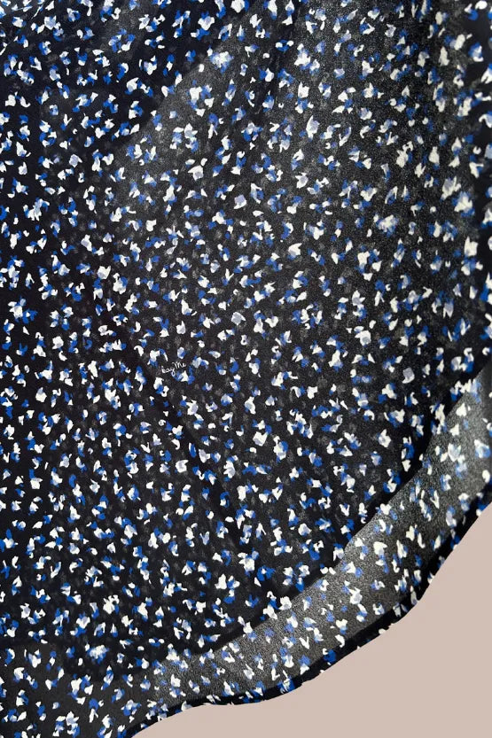 Stretch Chiffon: Crystal Drop Long Mermaid Dress