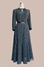 Stretch Chiffon: Crystal Drop Long Mermaid Dress