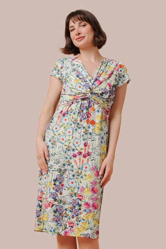 Stretch Jersey: Knee-Length Twisted Dress