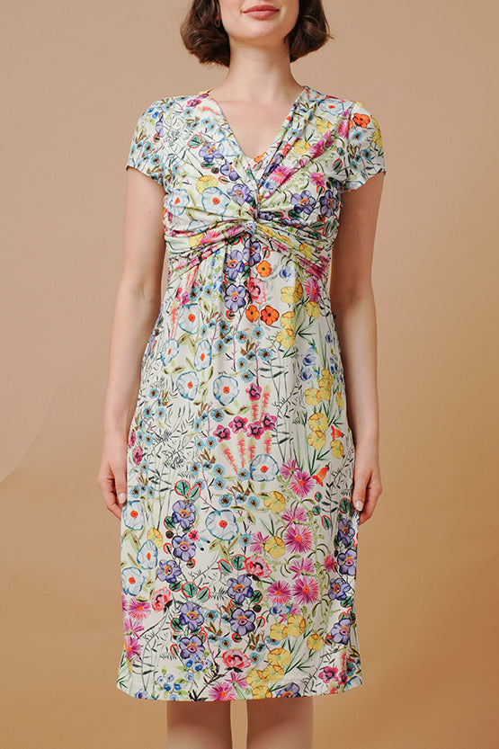 Stretch Jersey: Knee-Length Twisted Dress