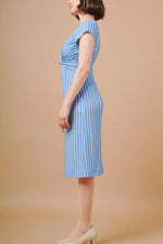 Stretch Jersey: Stretch Jersey Stripe Twist Dress