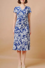 Stretch Jersey: Stretch Jersey Gekka Bijin Indigo Gathered Dress