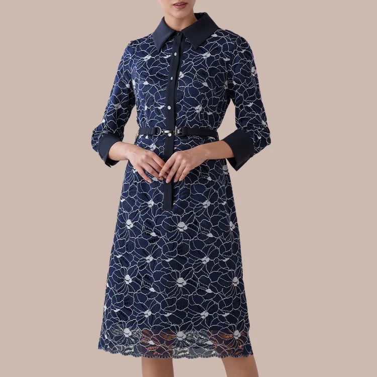 An elegant fit-and-flare silhouette that exudes femininity and confidence