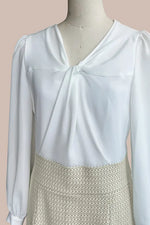 Stretch Georgette x Lame Jacquard: Twisted Trapezoid Dress