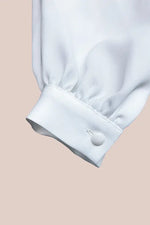 Stretch Georgette x Lame Jacquard: Twisted Trapezoid Dress