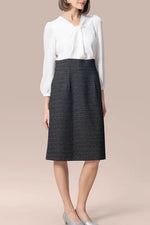 Stretch Georgette x Lame Jacquard:Twisted Trapezoid Dress