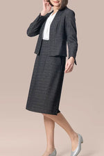 Stretch Georgette x Lame Jacquard:Twisted Trapezoid Dress