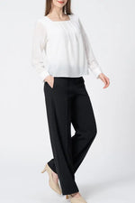 Comfort Georgette: Straight Pants