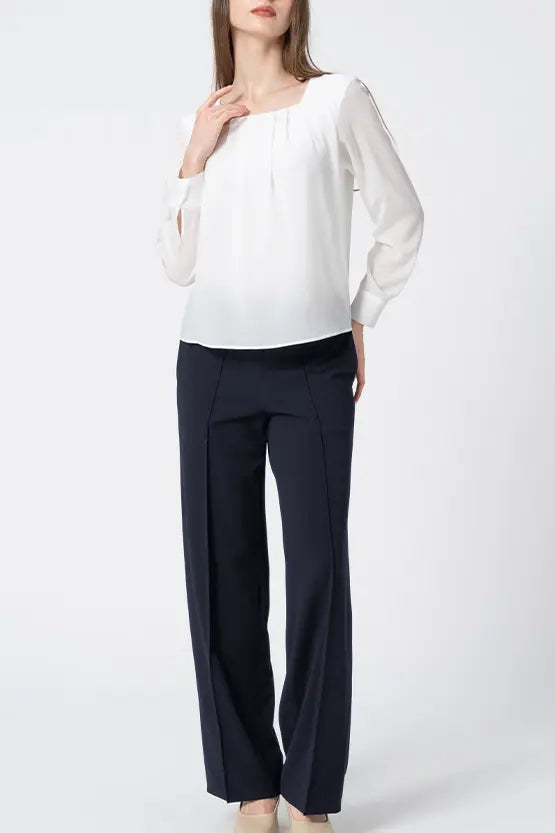 Comfort Georgette: Straight Pants