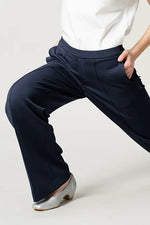 Space Material: Straight Wide Pants