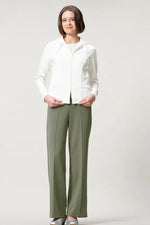 Space Material: Straight Wide Pants
