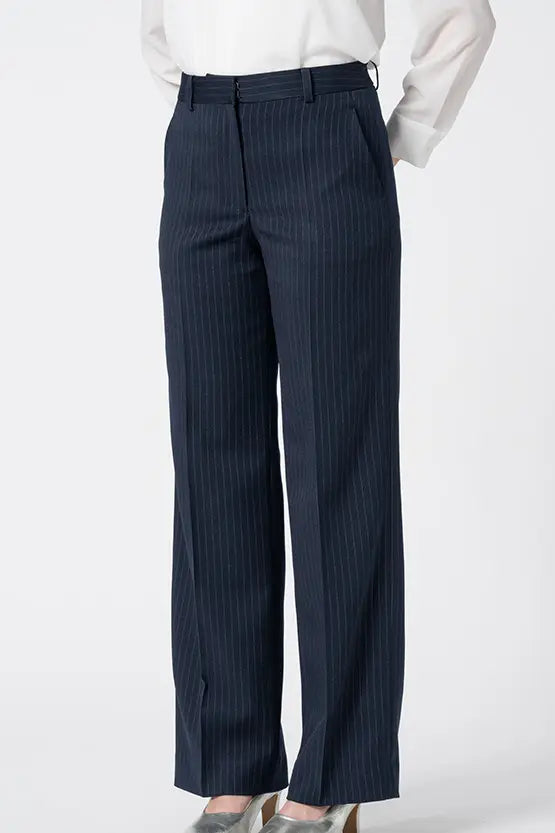 Active Warm Pinstripe: Straight Pants