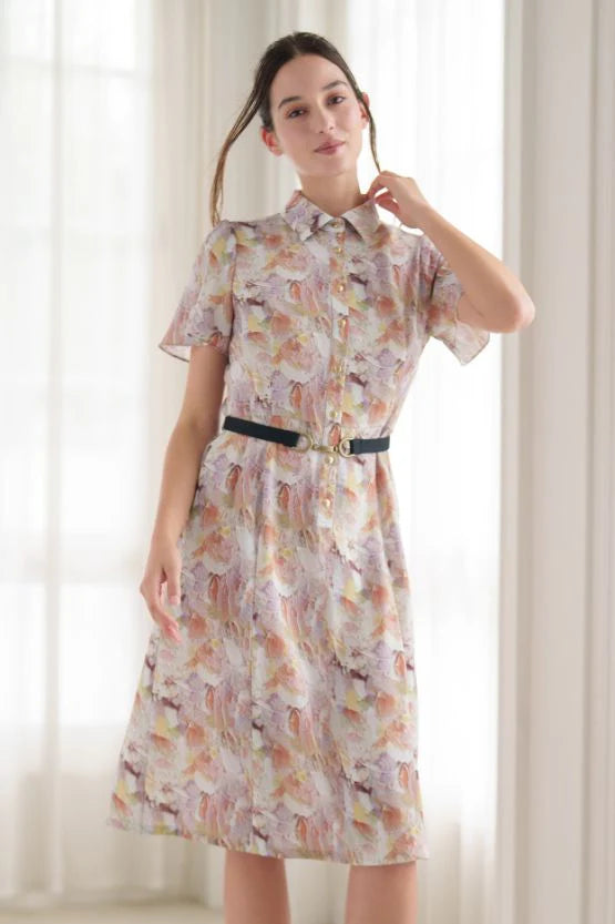 Stretch Georgette: Womanhood Shirt Dress