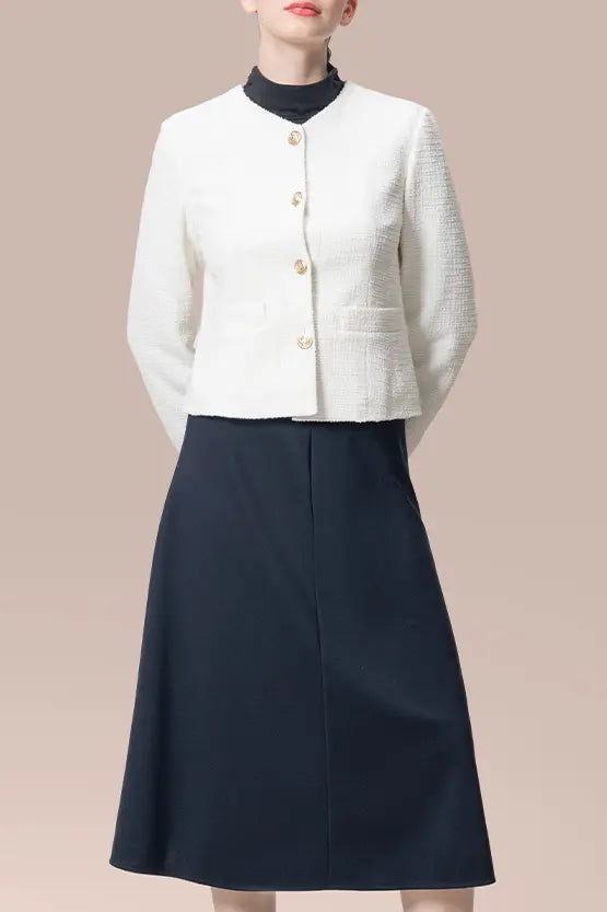 Double Jersey: Mid-Calf A-Line Skirt