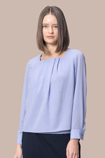 Stretch Chiffon: Square Neck Top